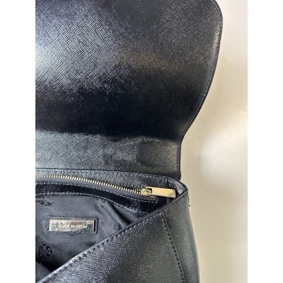 Tory Burch Shoulder Bag Chain Strap Saffiano Black - Picture 11 of 12
